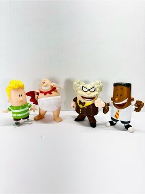 Captain Underpants Just Play Dreamworks Lot Of 4 Figures 2017
